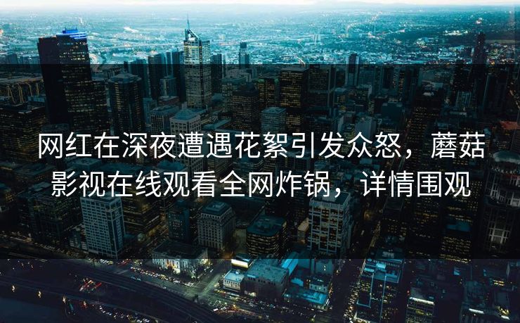 网红在深夜遭遇花絮引发众怒，蘑菇影视在线观看全网炸锅，详情围观