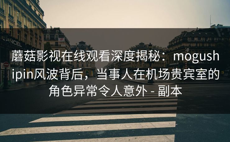 蘑菇影视在线观看深度揭秘:mogushipin风波背后,当事人在机场贵宾室的角色异常令人意外 - 副本